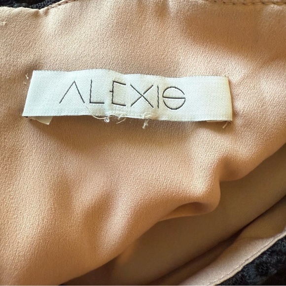 Alexis Lonelle Black and Tan Spaghetti Strap Sheath Dress SZ Medium - Picture 6 of 6